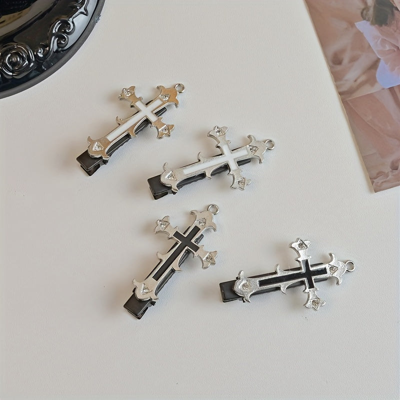 Punk Alloy Cross Hair Clip