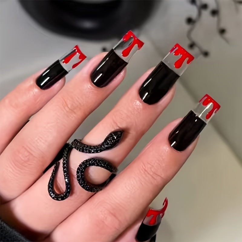 24pcs Medium Long Coffin Shaped Nails