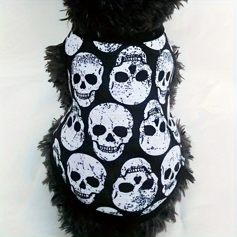 Skull Graphic Pet Vest for dogs or cats