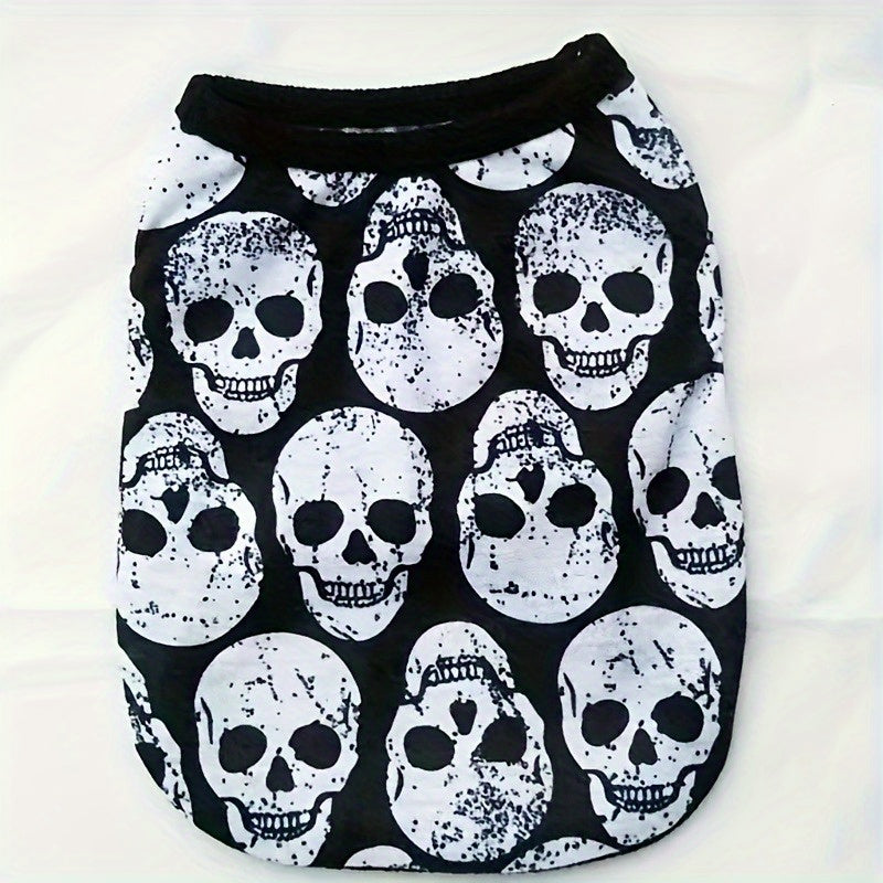 Skull Graphic Pet Vest for dogs or cats