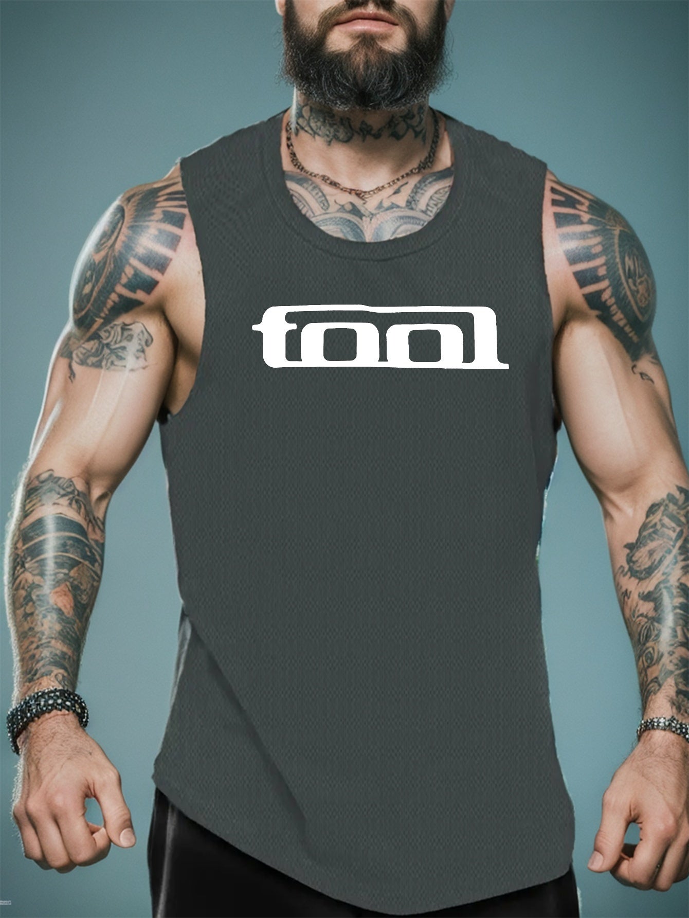 Tool Print Sleeveless Tank Top