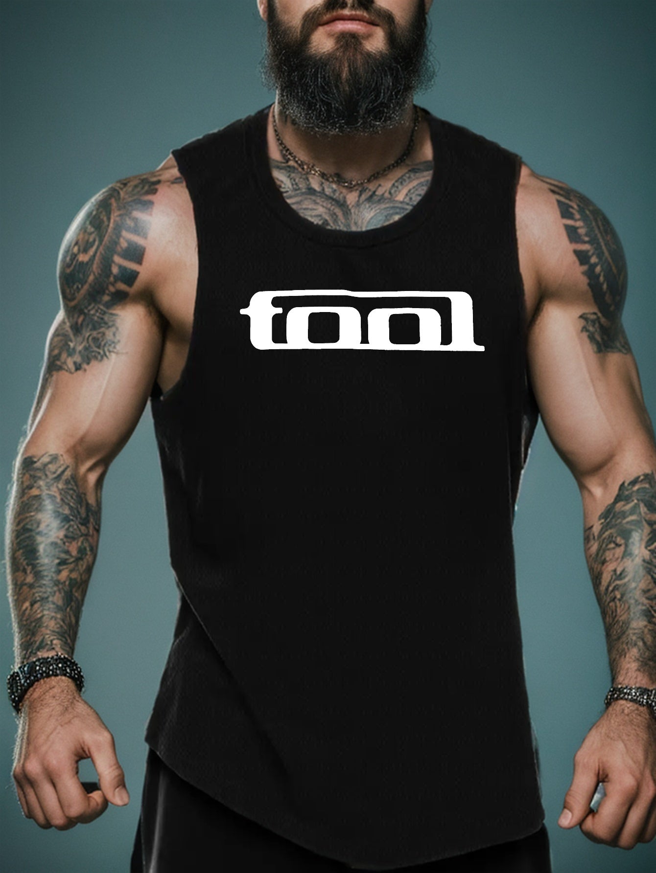 Tool Print Sleeveless Tank Top