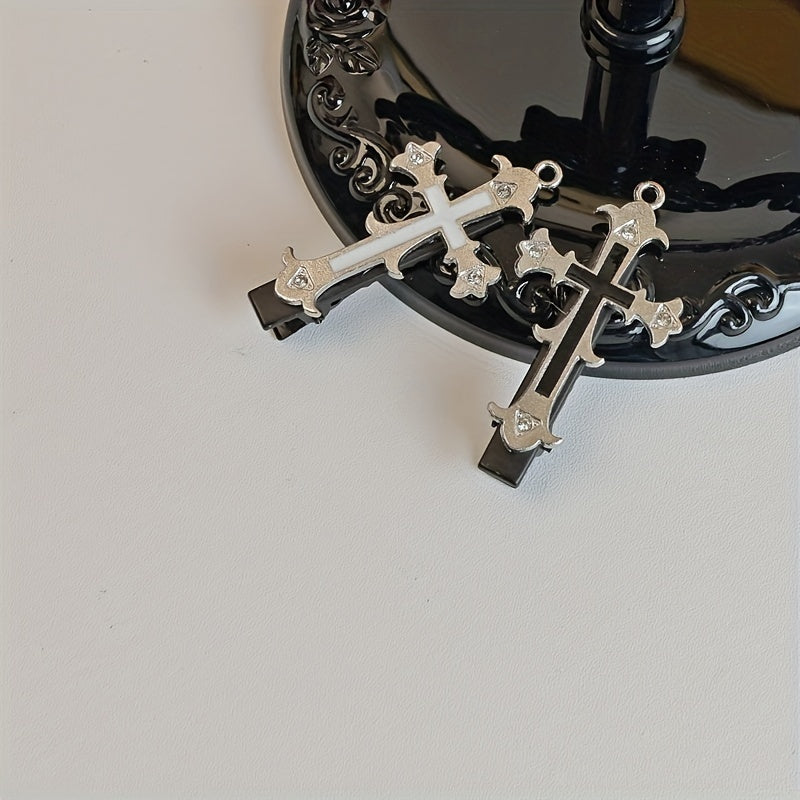 Punk Alloy Cross Hair Clip