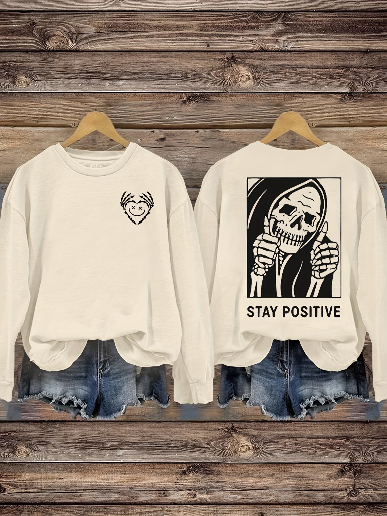 Stay Positive Pullover Sweatshirt