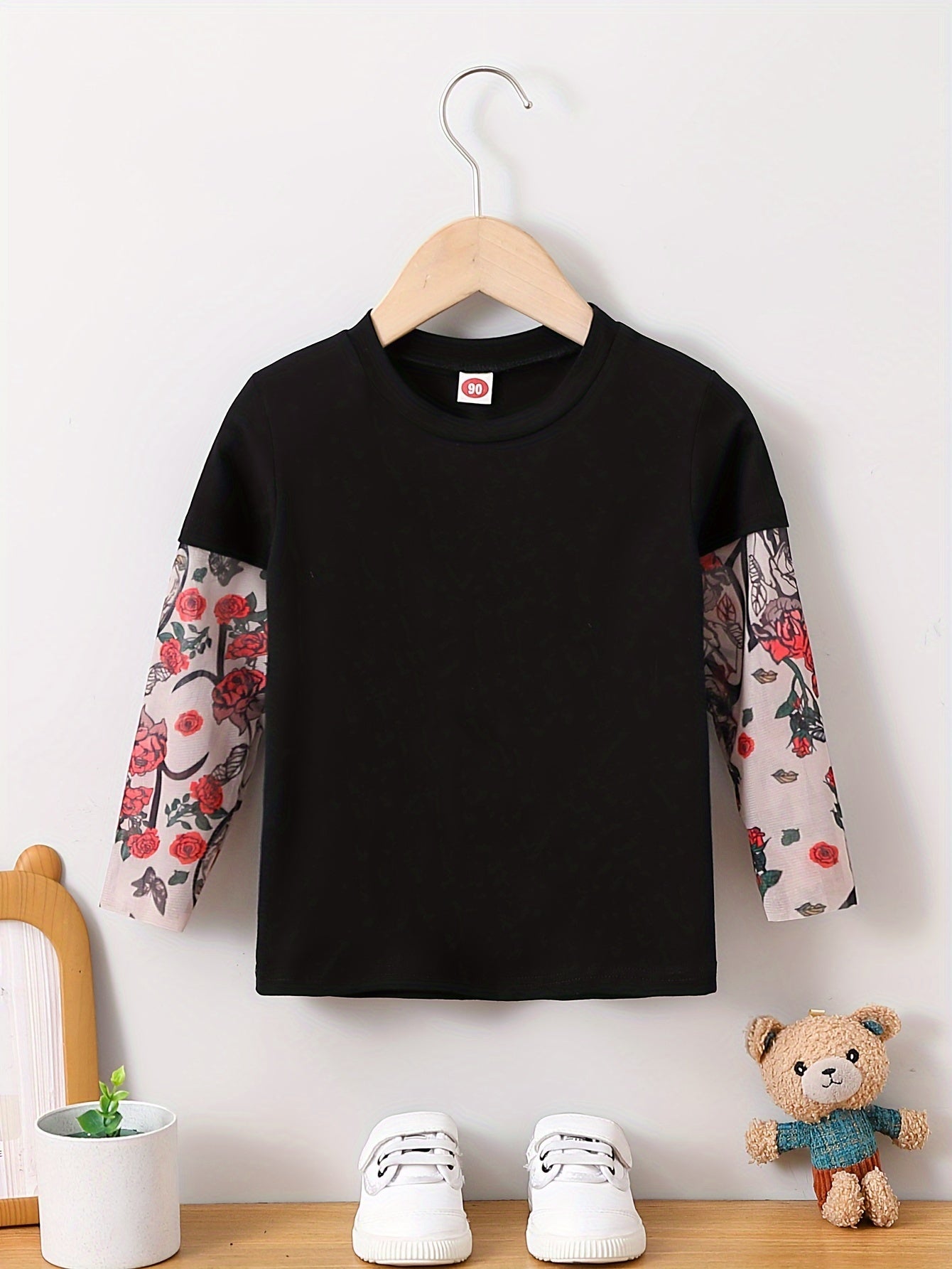 Toddler Boy's Cotton-Blend Tattoo Sleeved Shirt