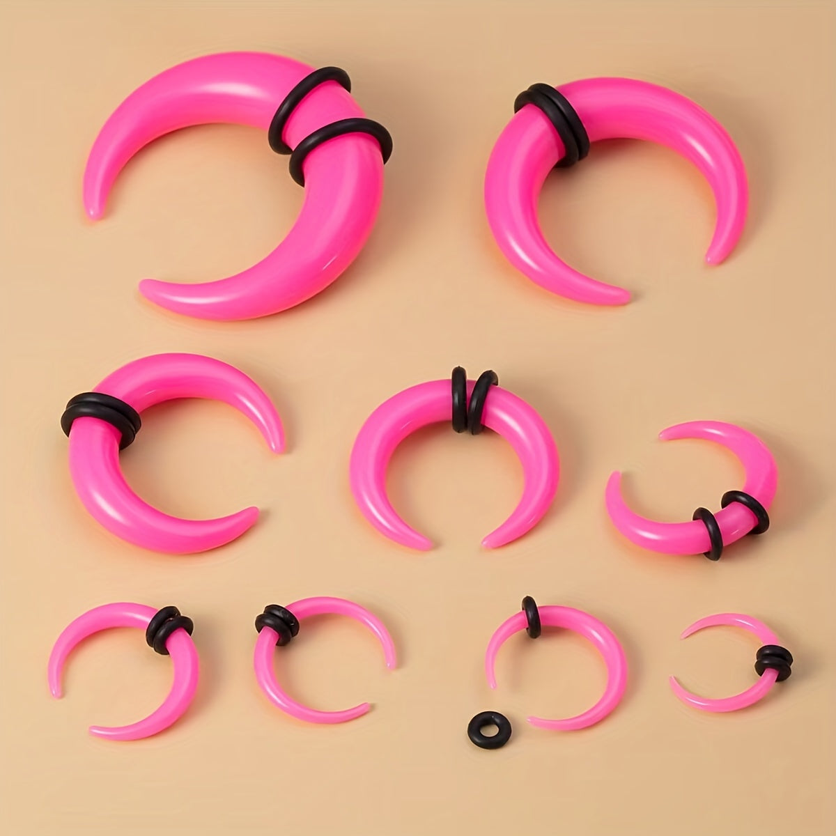 9pcs Acrylic Ear Taper set