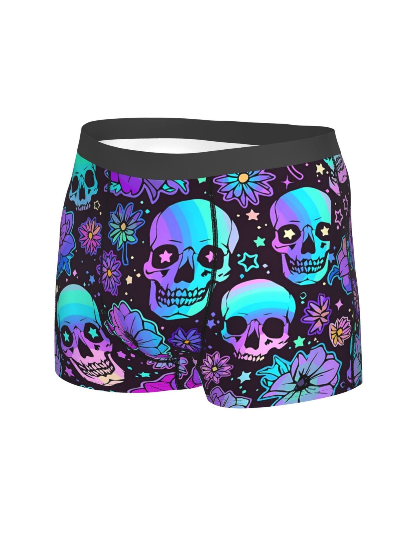 Men's Colorful Skull Boxer Briefs