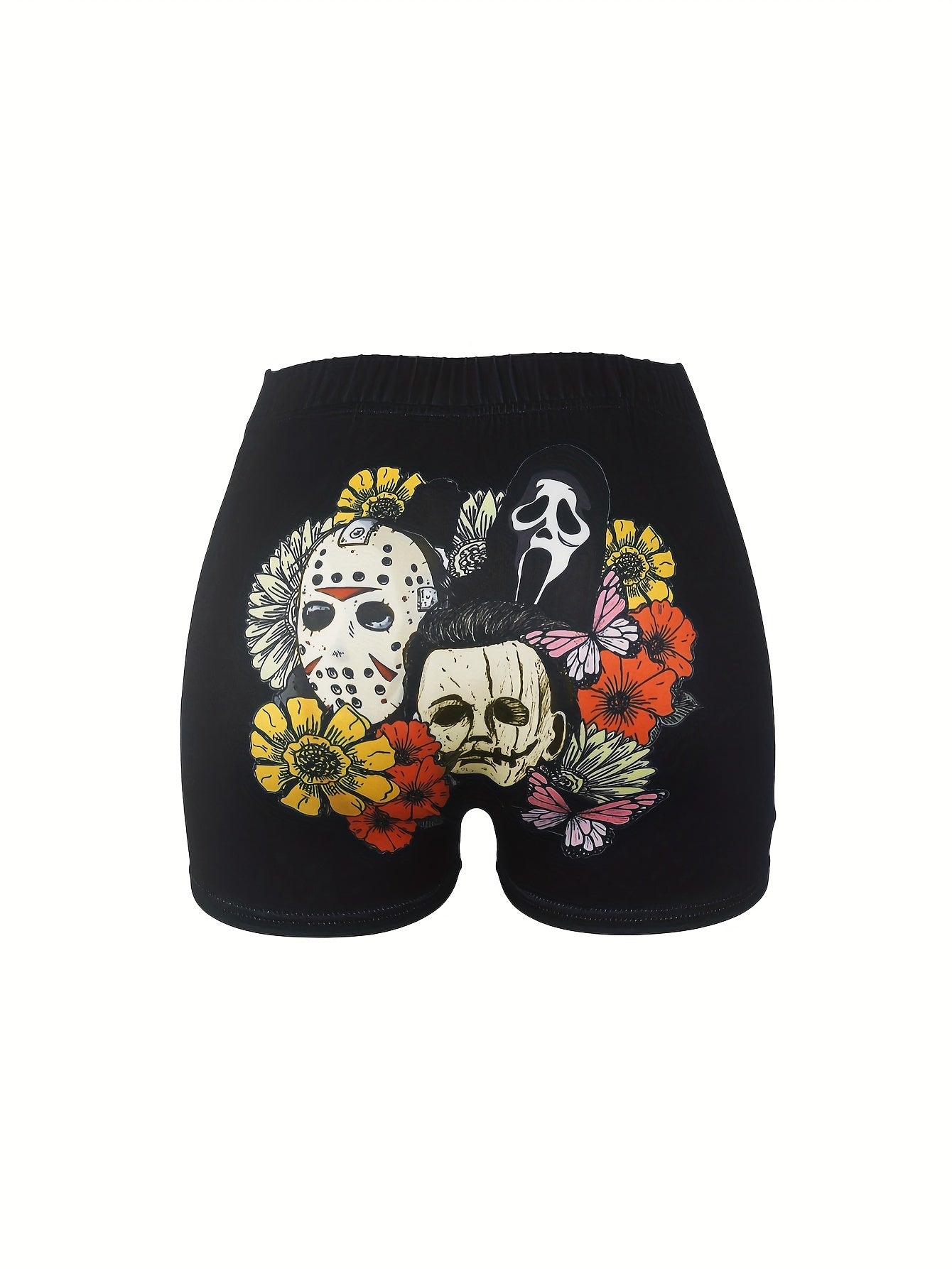 Killers Graphic Print Skinny Shorts