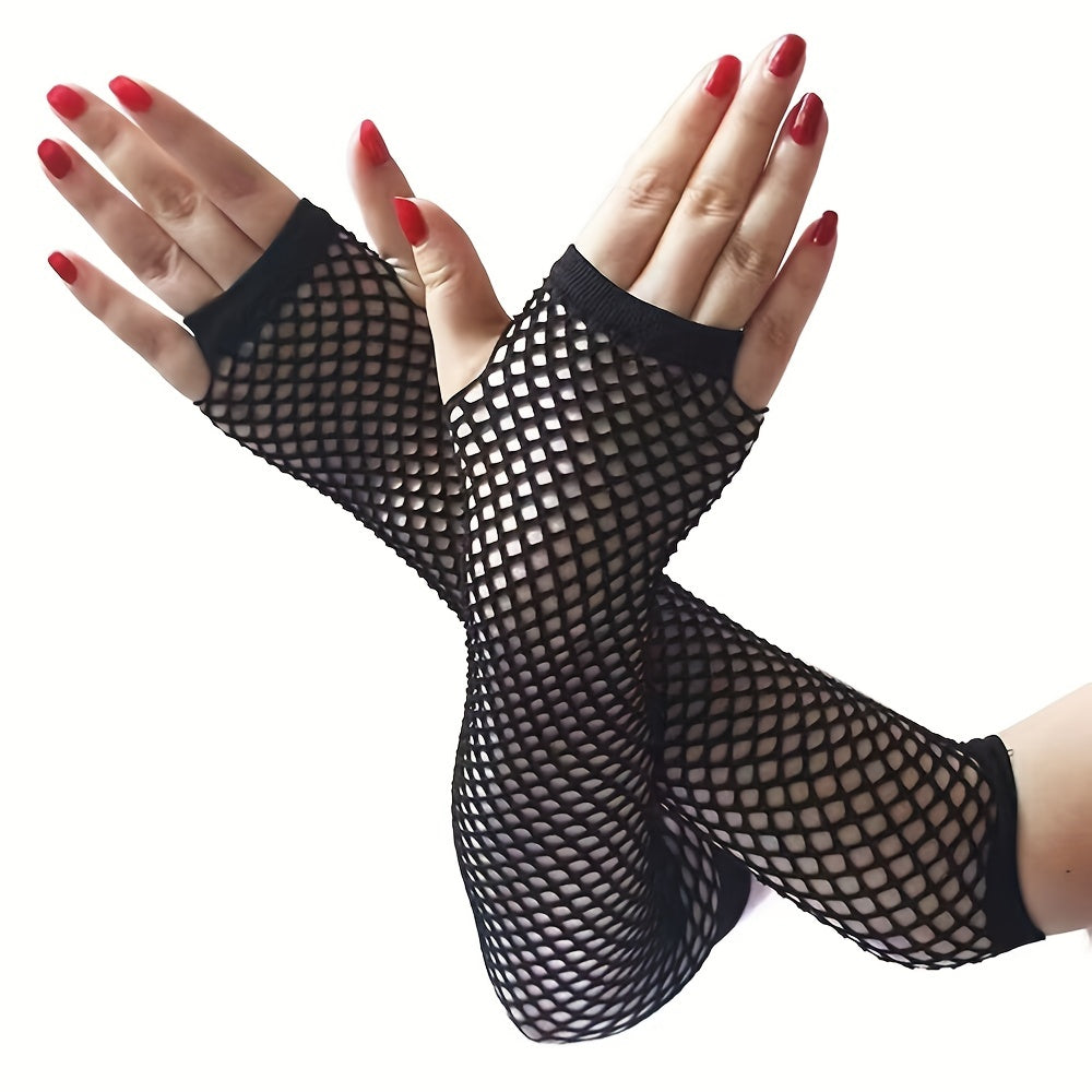 Fingerless Fishnet Gloves