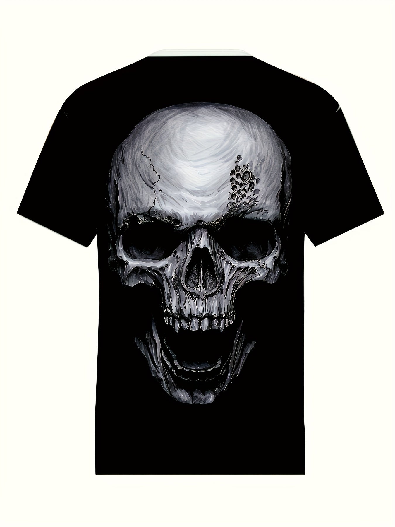 Roaring Skull Head 3D Graphic T-shirt