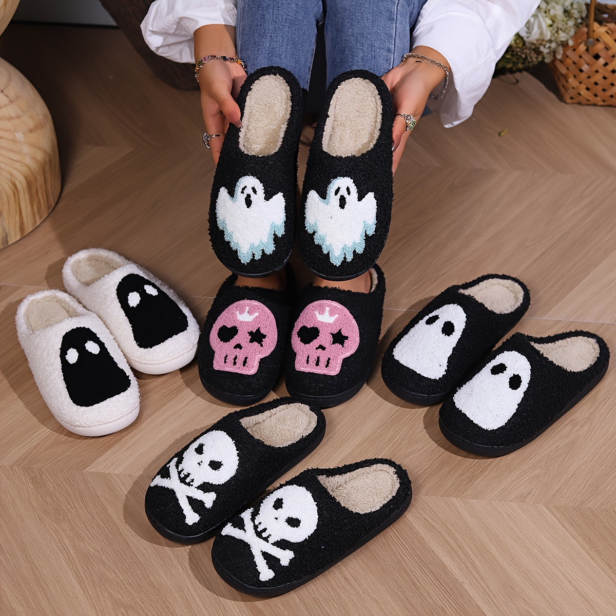 Cozy punk slippers