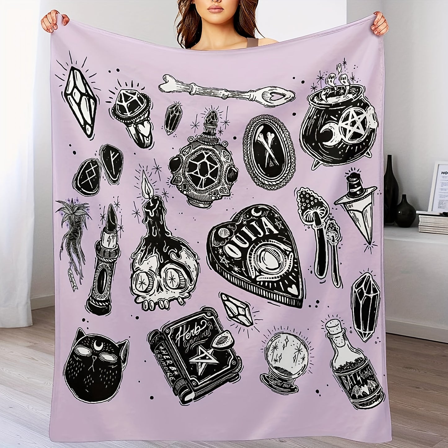 Gothic Purple Throw Blanket