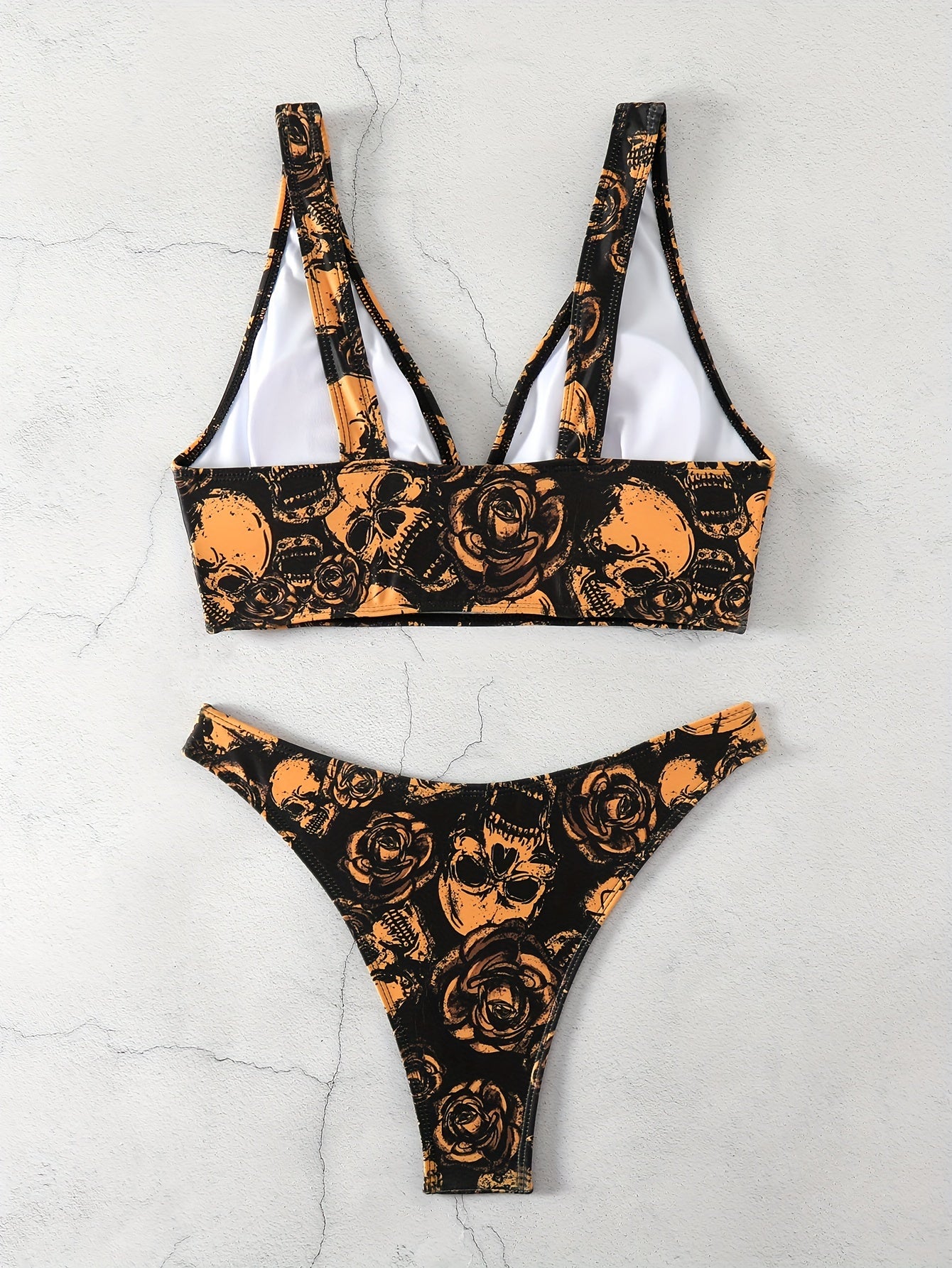 Skull Print 2 Piece Set Bikini