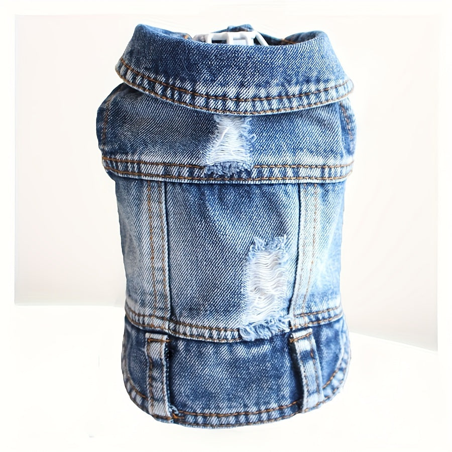 Medium Dog Fashion Denim Vest