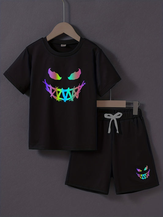 Boys' Smiley-Face Summer Outfit Set