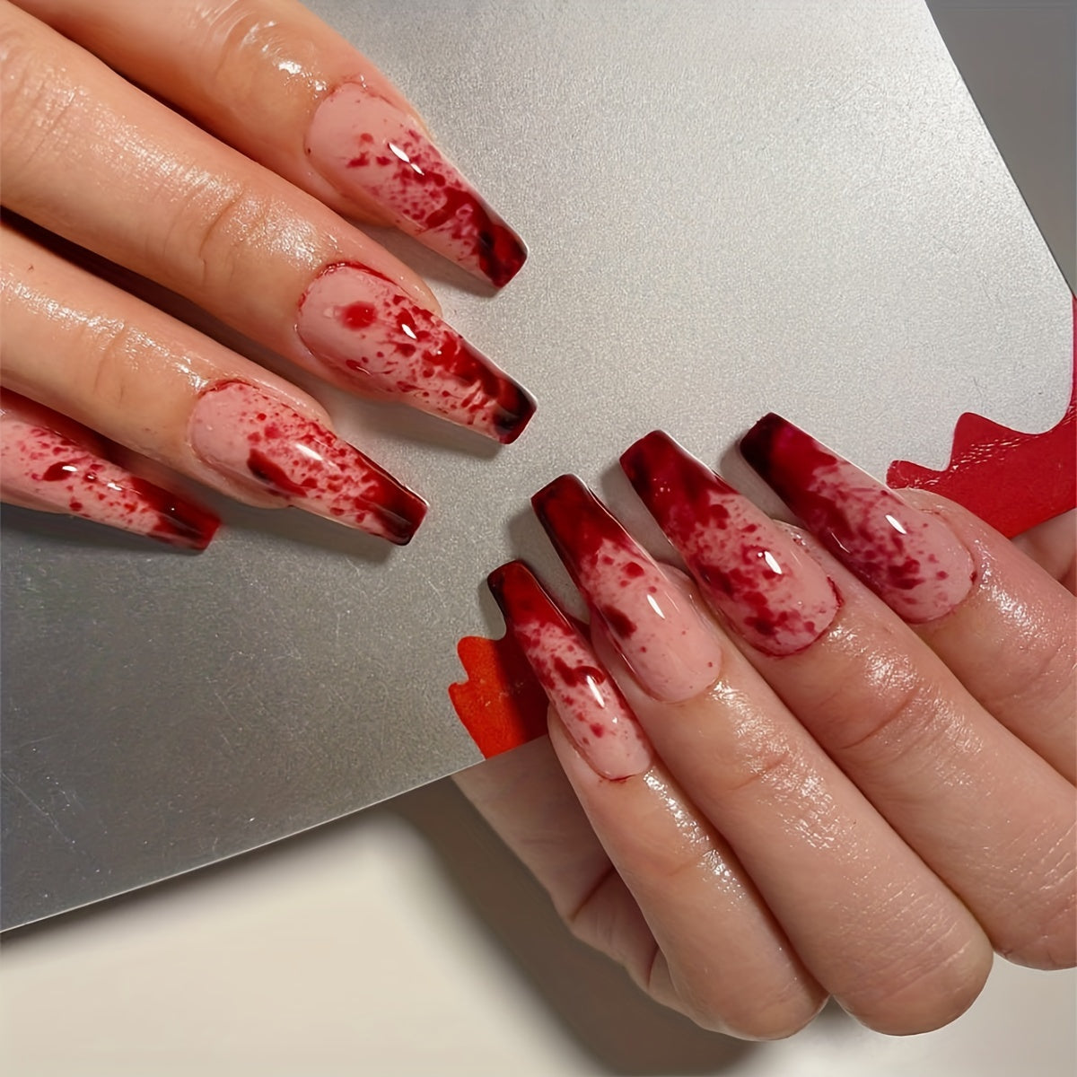 Blood Splattered nails