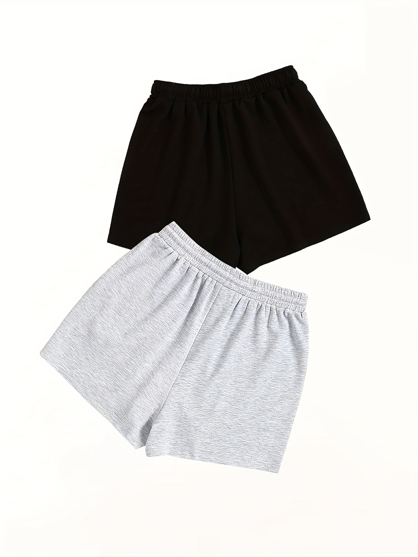 2 Pack Plus Size Sporty Shorts Set