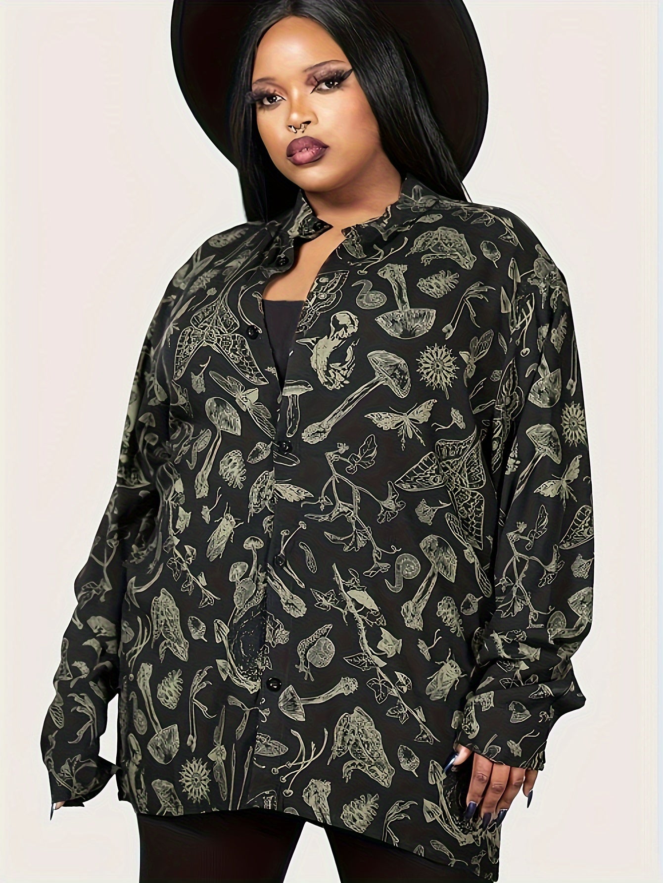 Plus Size Goth Blouse