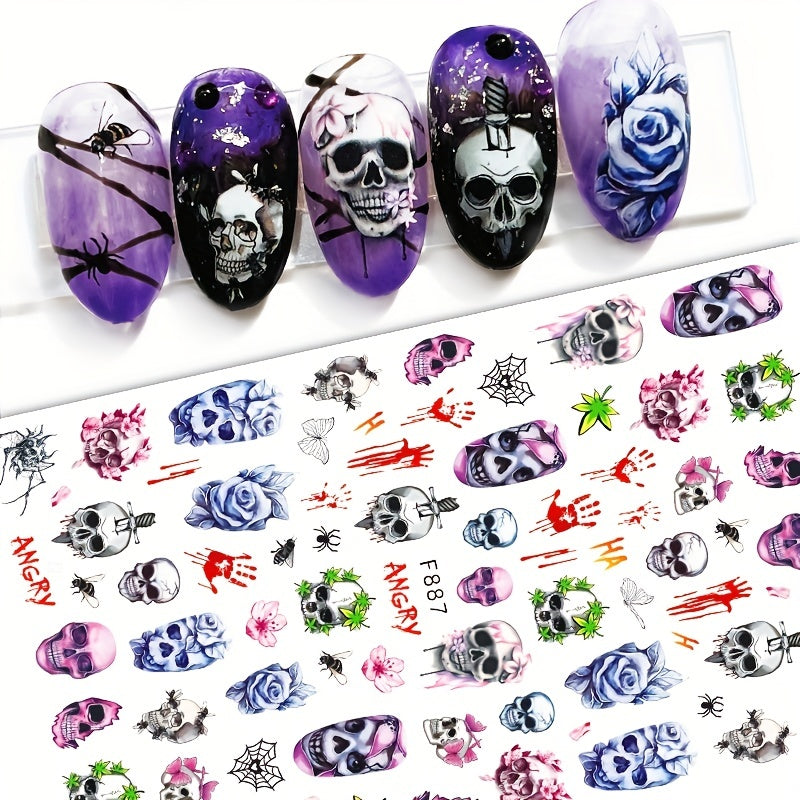 Halloween Nail Art Stickers Decals