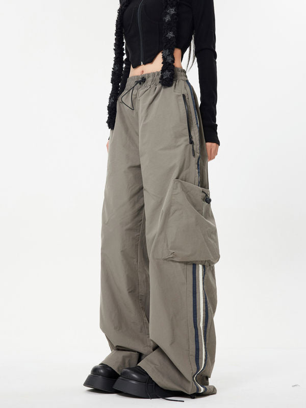 American high street parachute pants