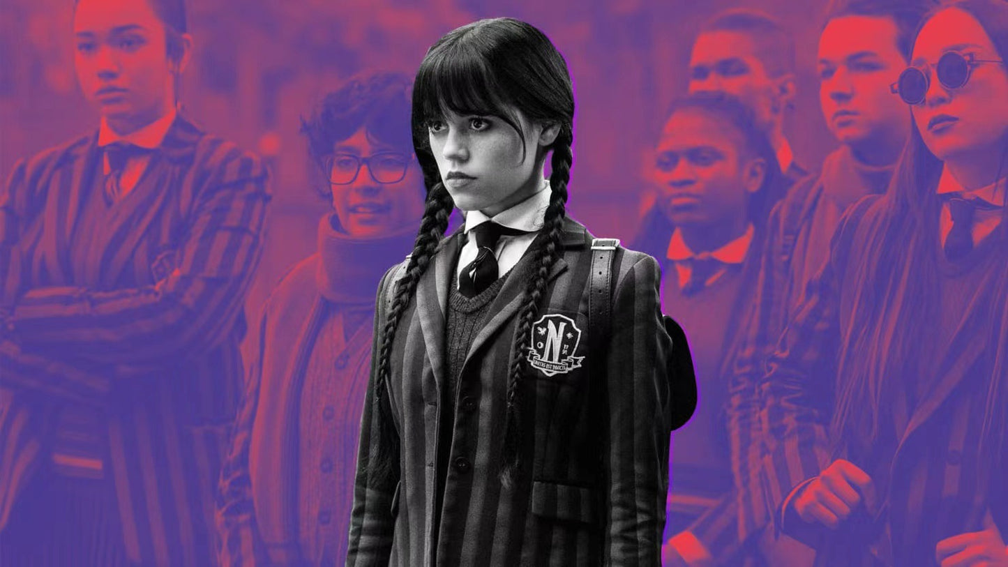 Addams family Wednesday heroine suit school uniform