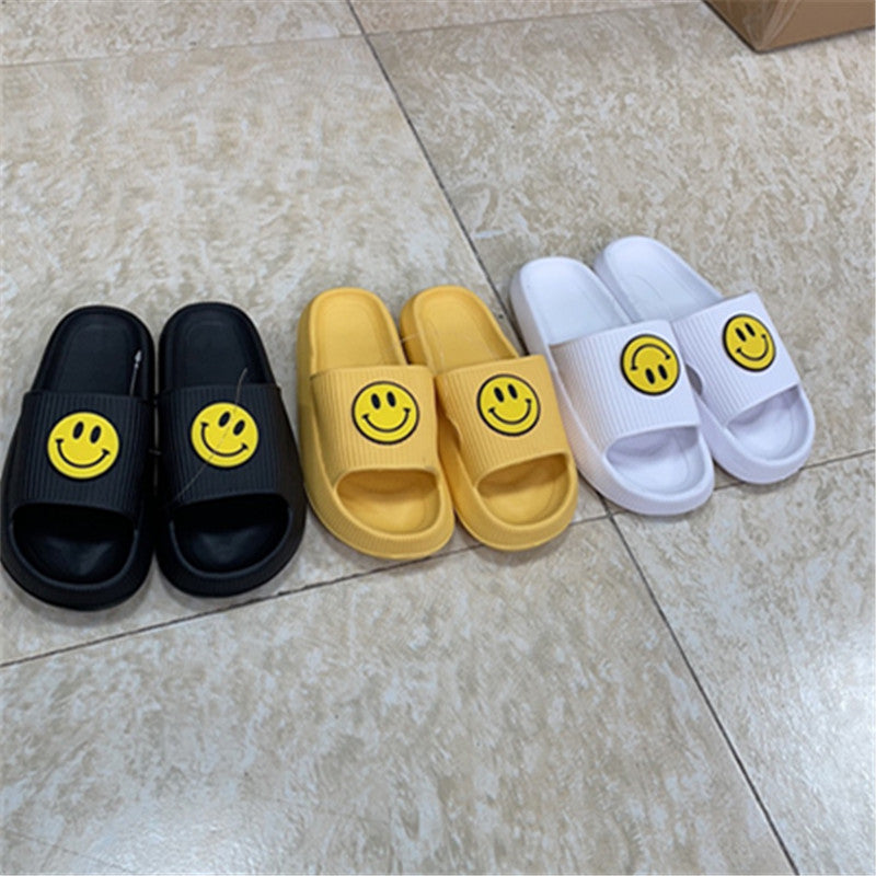 Smiley Face Thick Sole Sandals