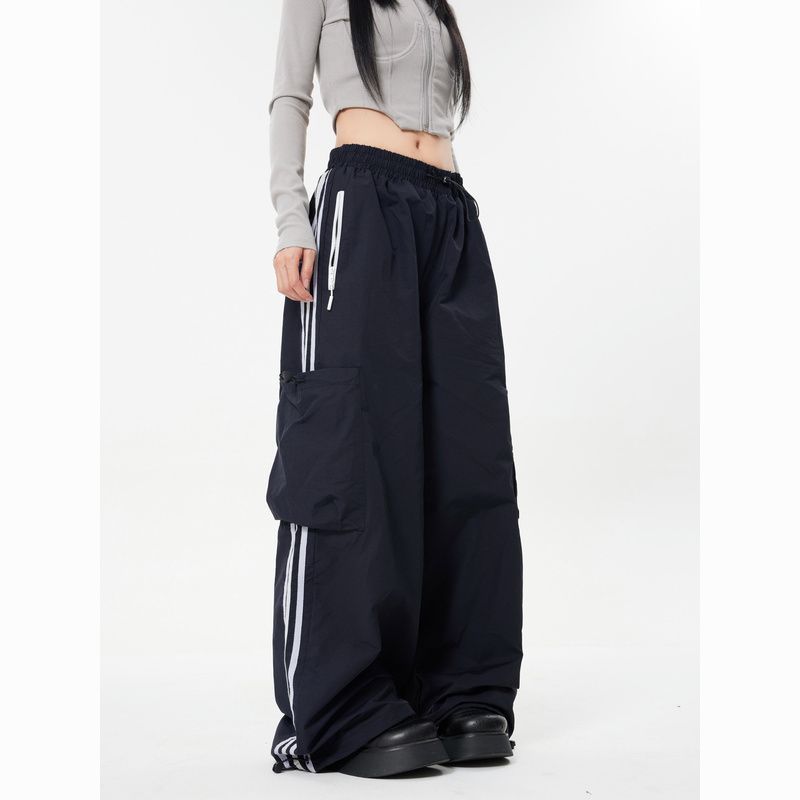 American high street parachute pants