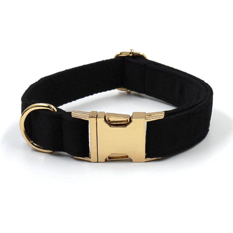 Black velvet dog collar