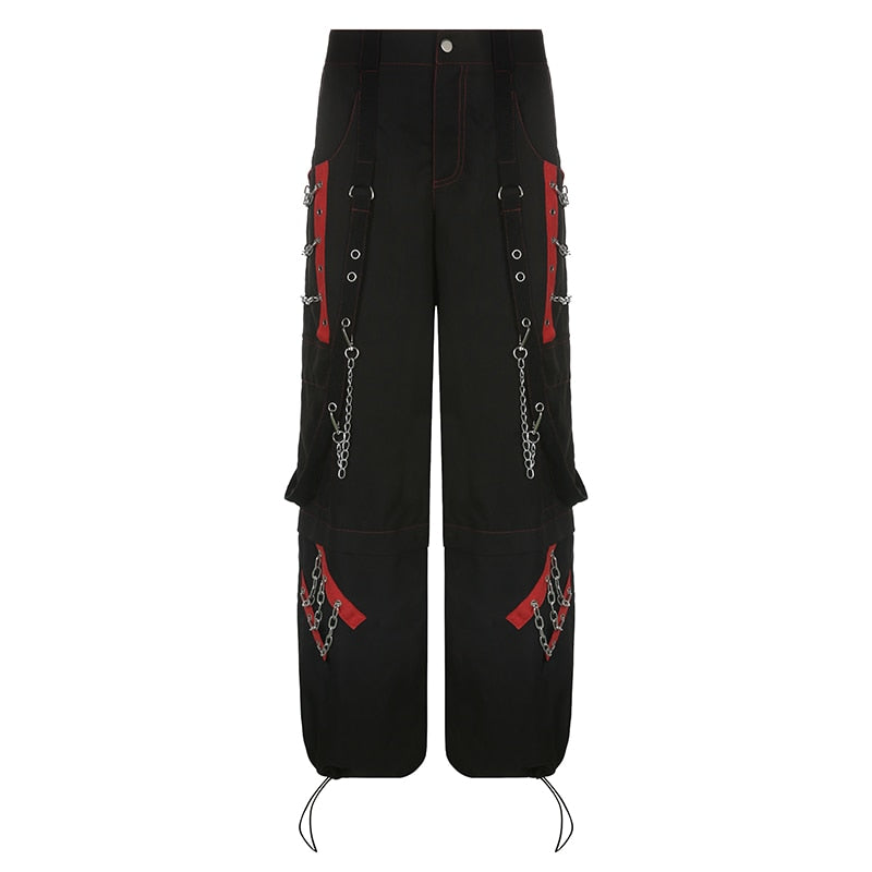 Red and Black Punk Pants