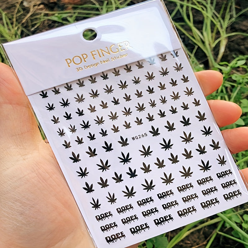 Pot Leaf Nail Stickers