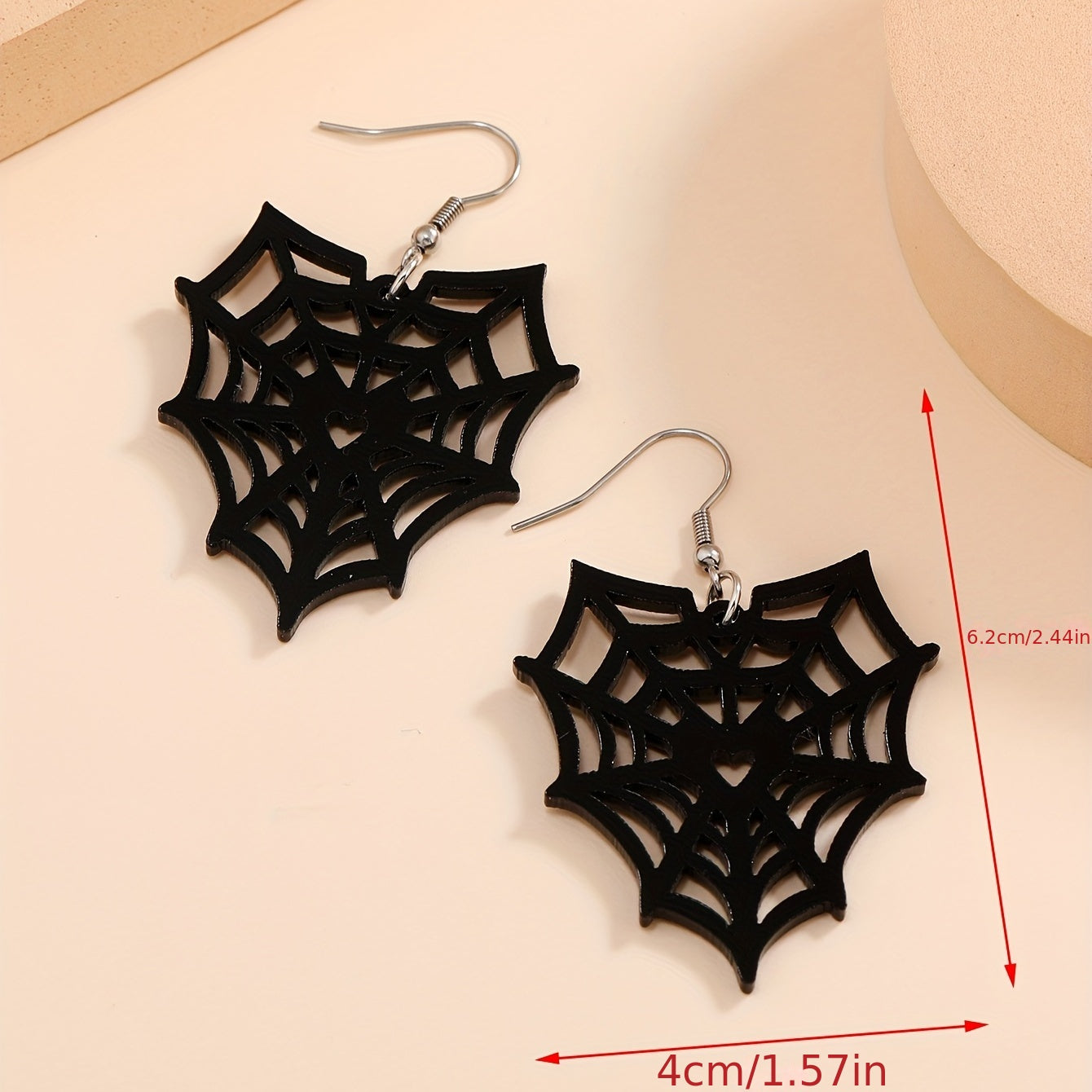 Black Spider Web Earrings