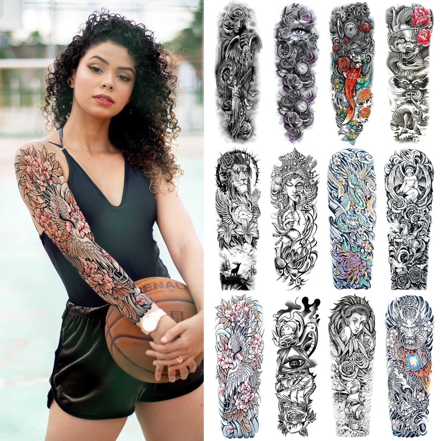 Full Arm Temporary Tattoos