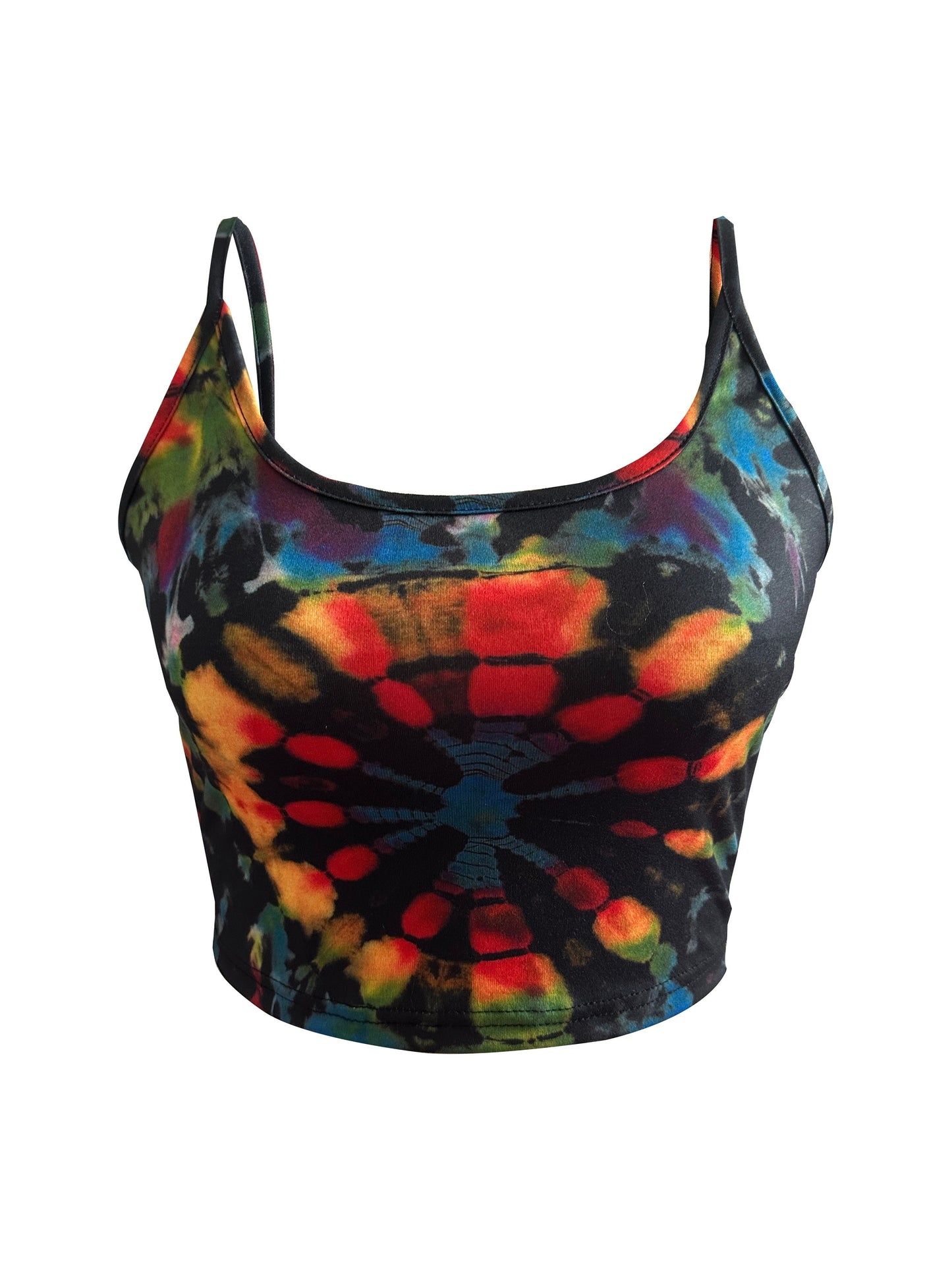 Tie Dye Print Crop Cami Top