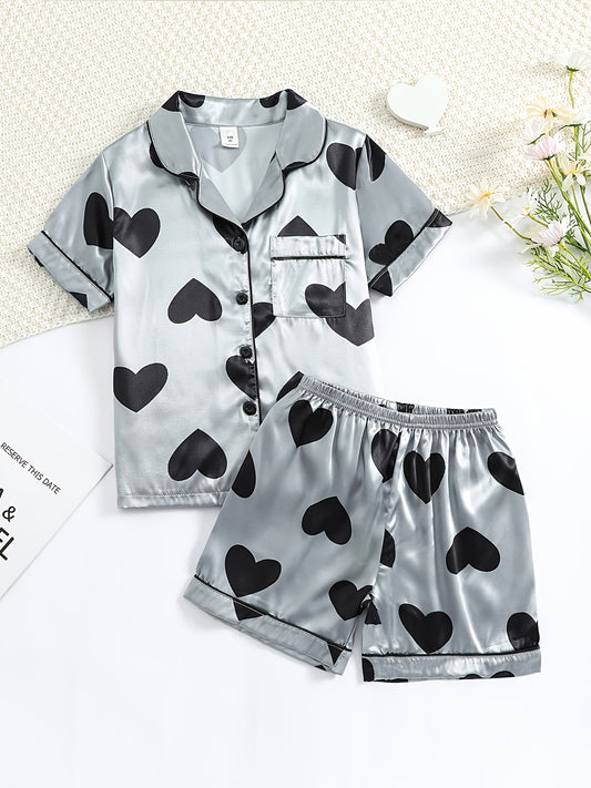 Girls Short Sleeve Pajama Set