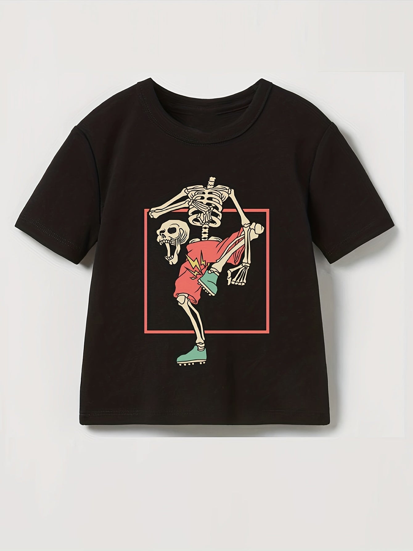 Girls Comic Skeleton Print T-Shirt