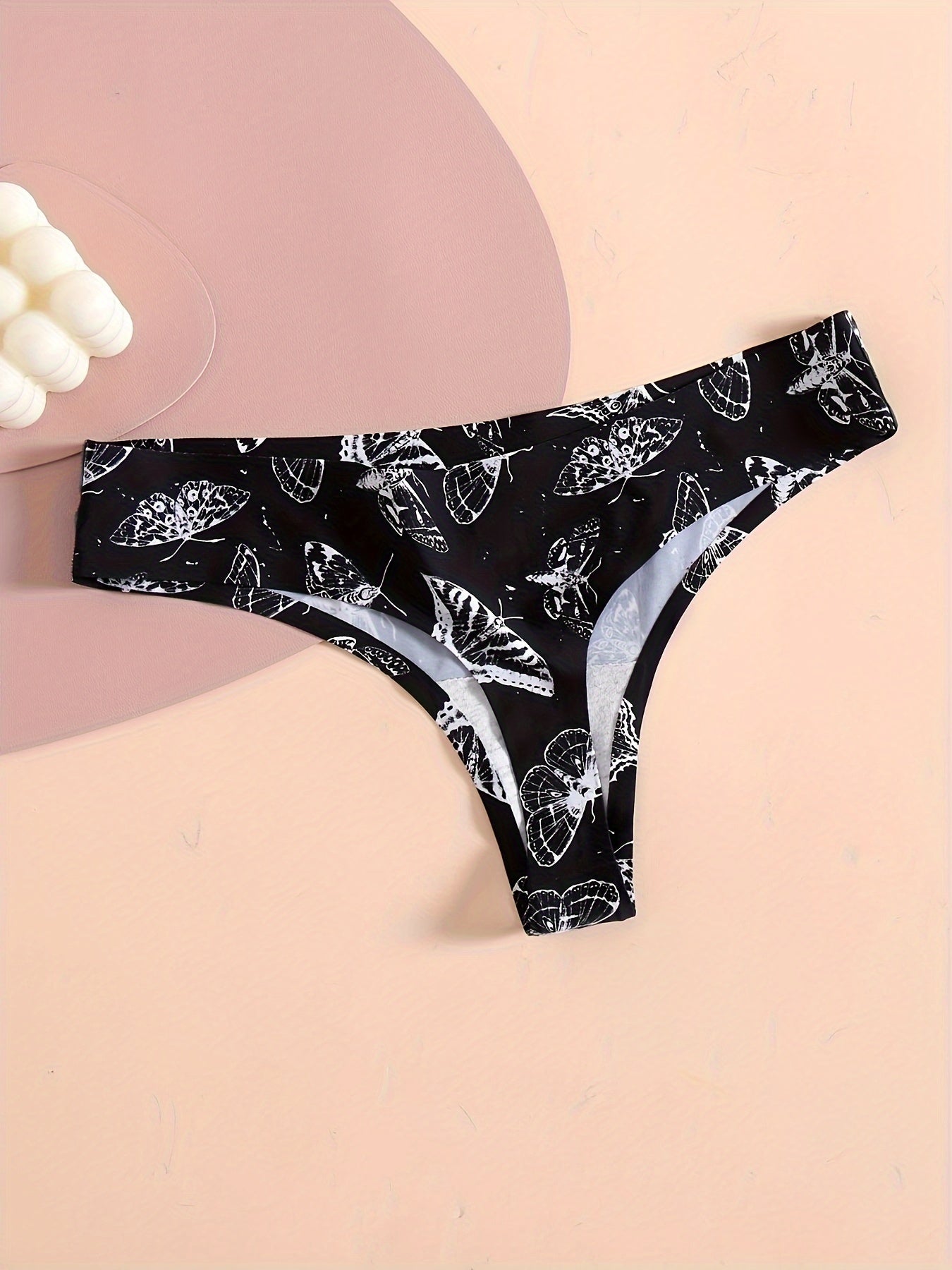 3pcs Grunge print thongs