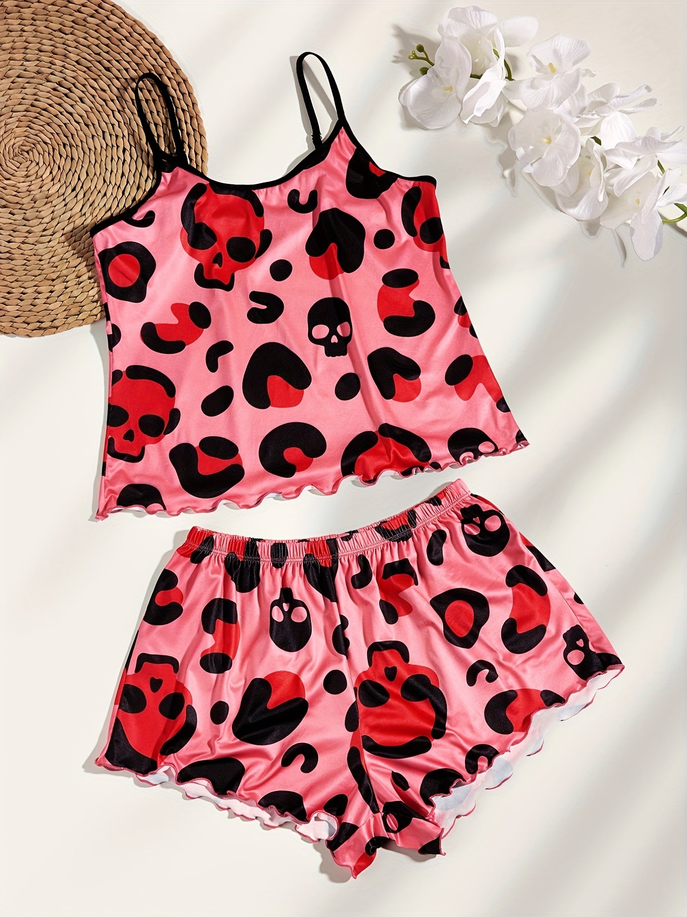 Skull Print Pajama Set