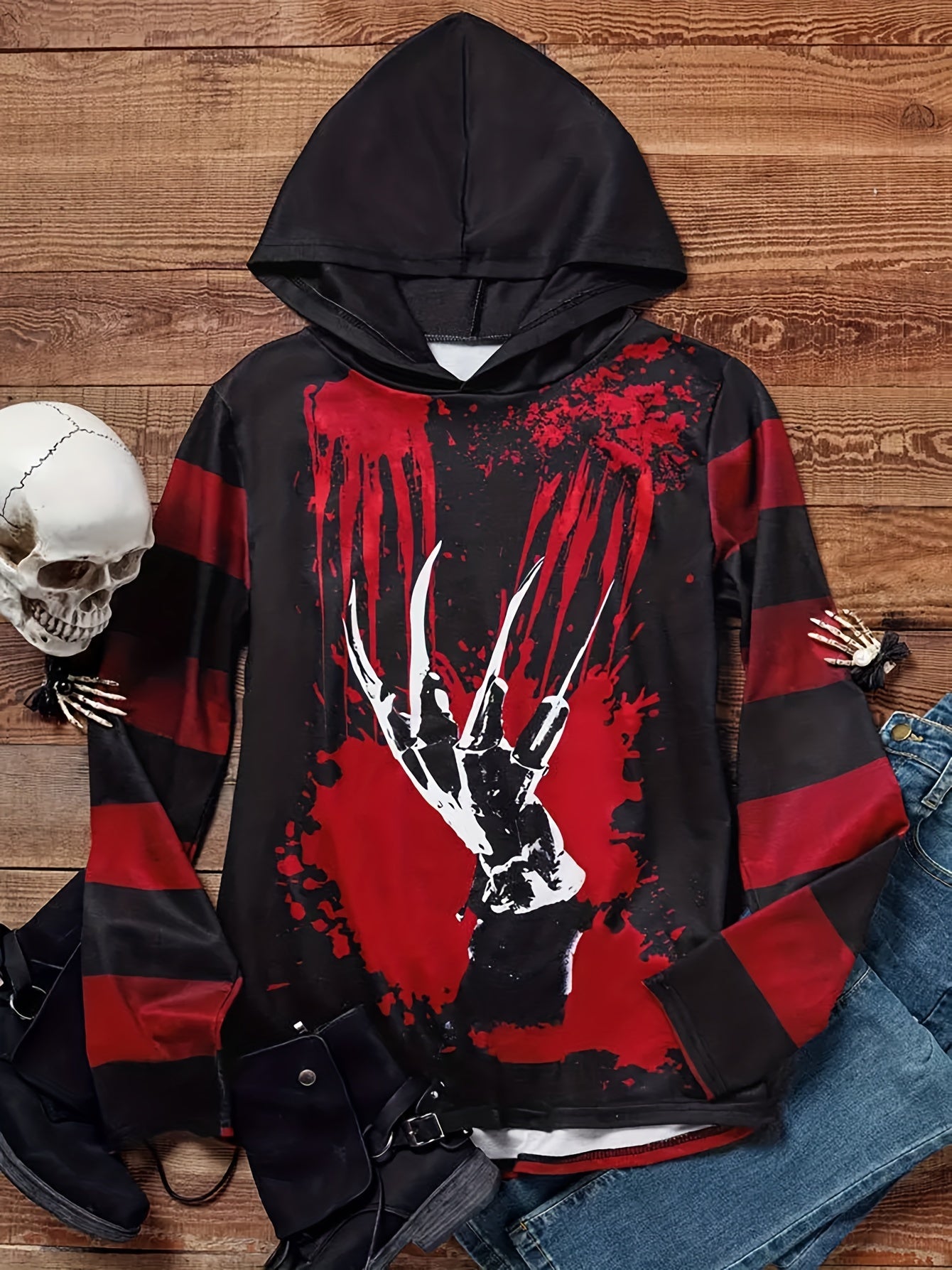 Women's plus Freddy Krueger Hoodie