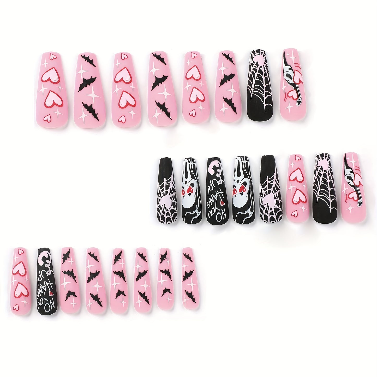 24pcs Scream Nails