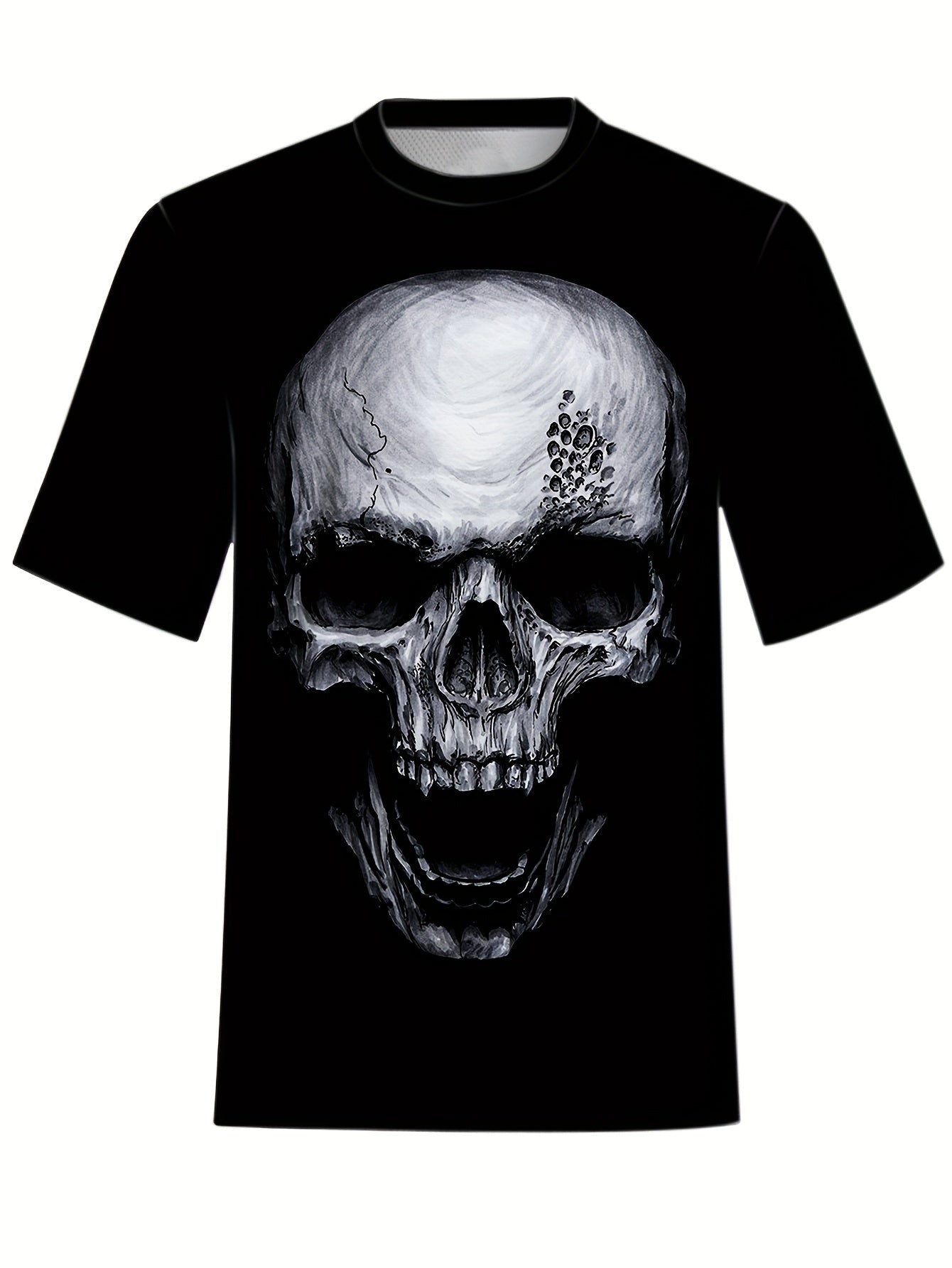 Roaring Skull Head 3D Graphic T-shirt