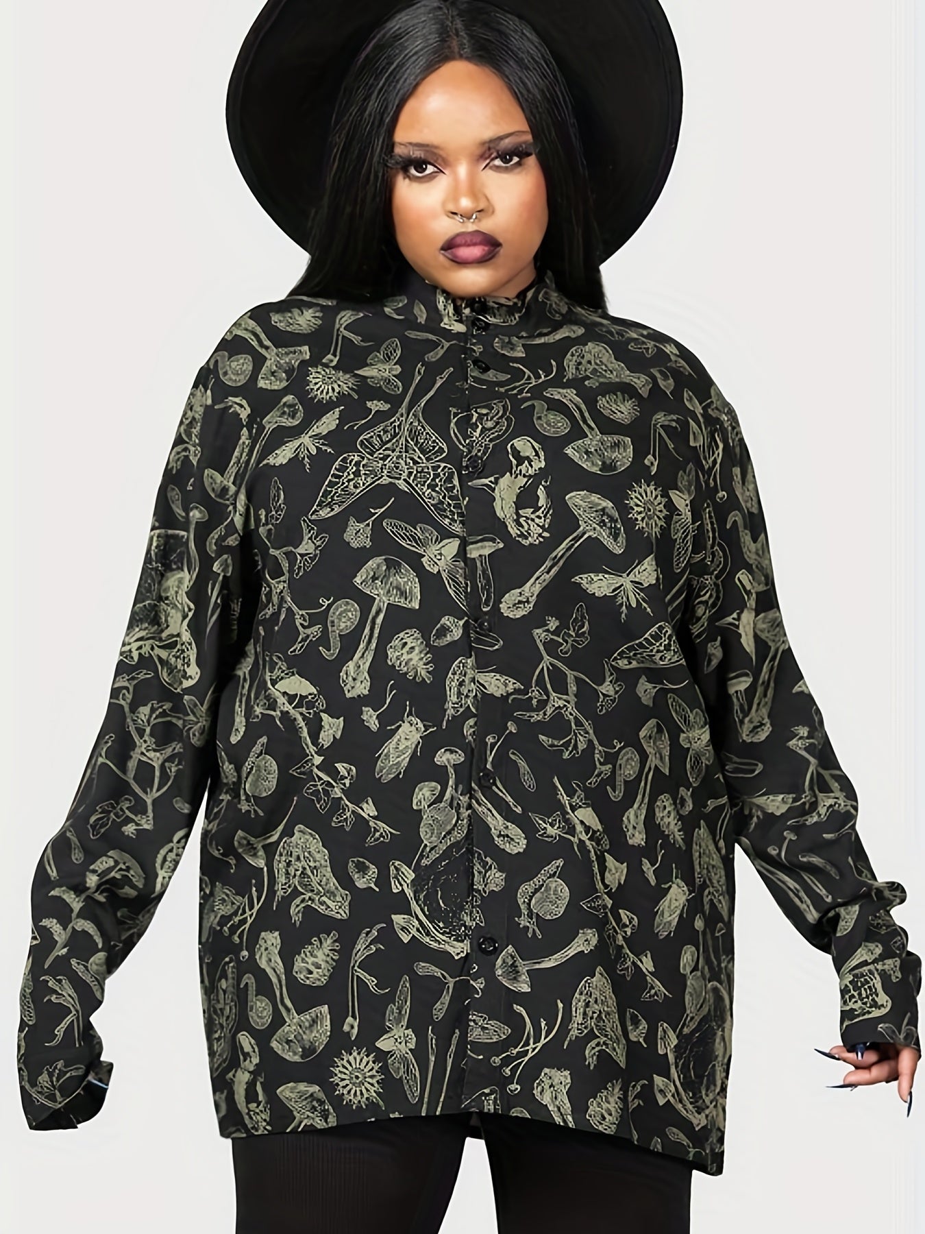 Plus Size Goth Blouse