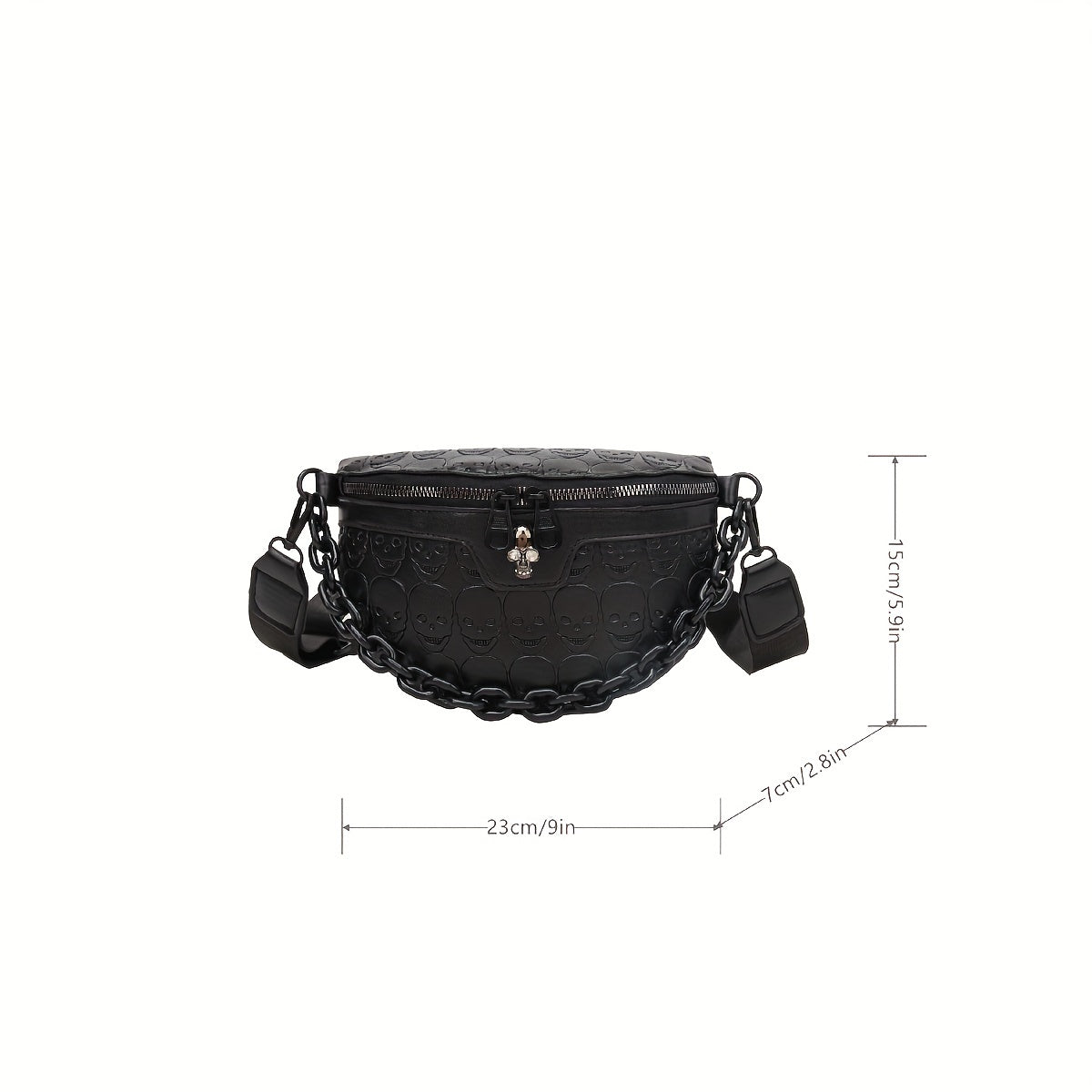 Gothic Skull Crossbody Bag