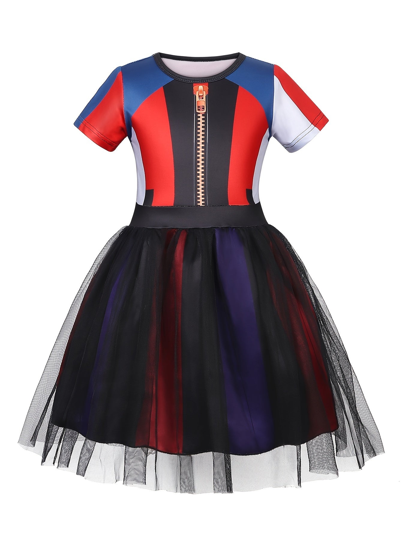 Girls Mesh Punk Style Rock Trendy Performance dress Halloween