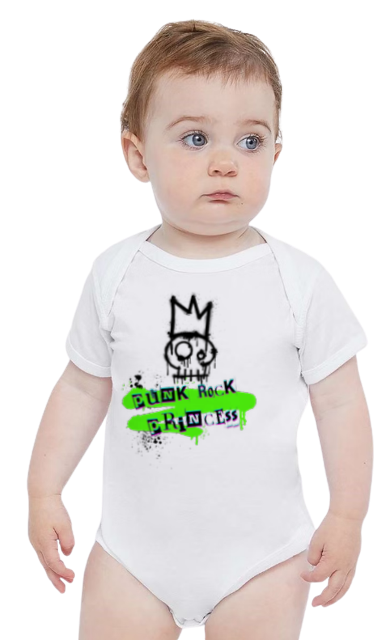 PUNK ROCK PRINCESS Unisex Infant bodysuit