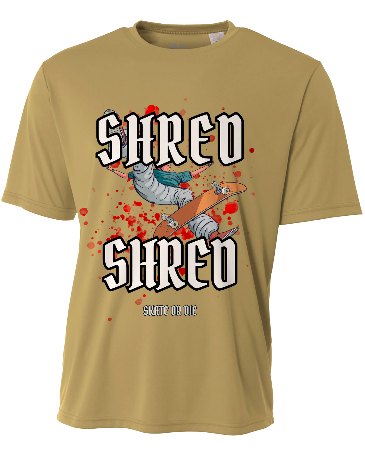 SHRED SKATE OR DIE cooling performance t-shirt