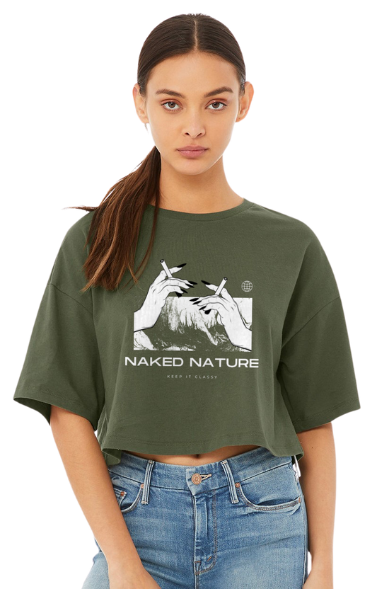 NAKED NATURE STAY CLASSY crop top