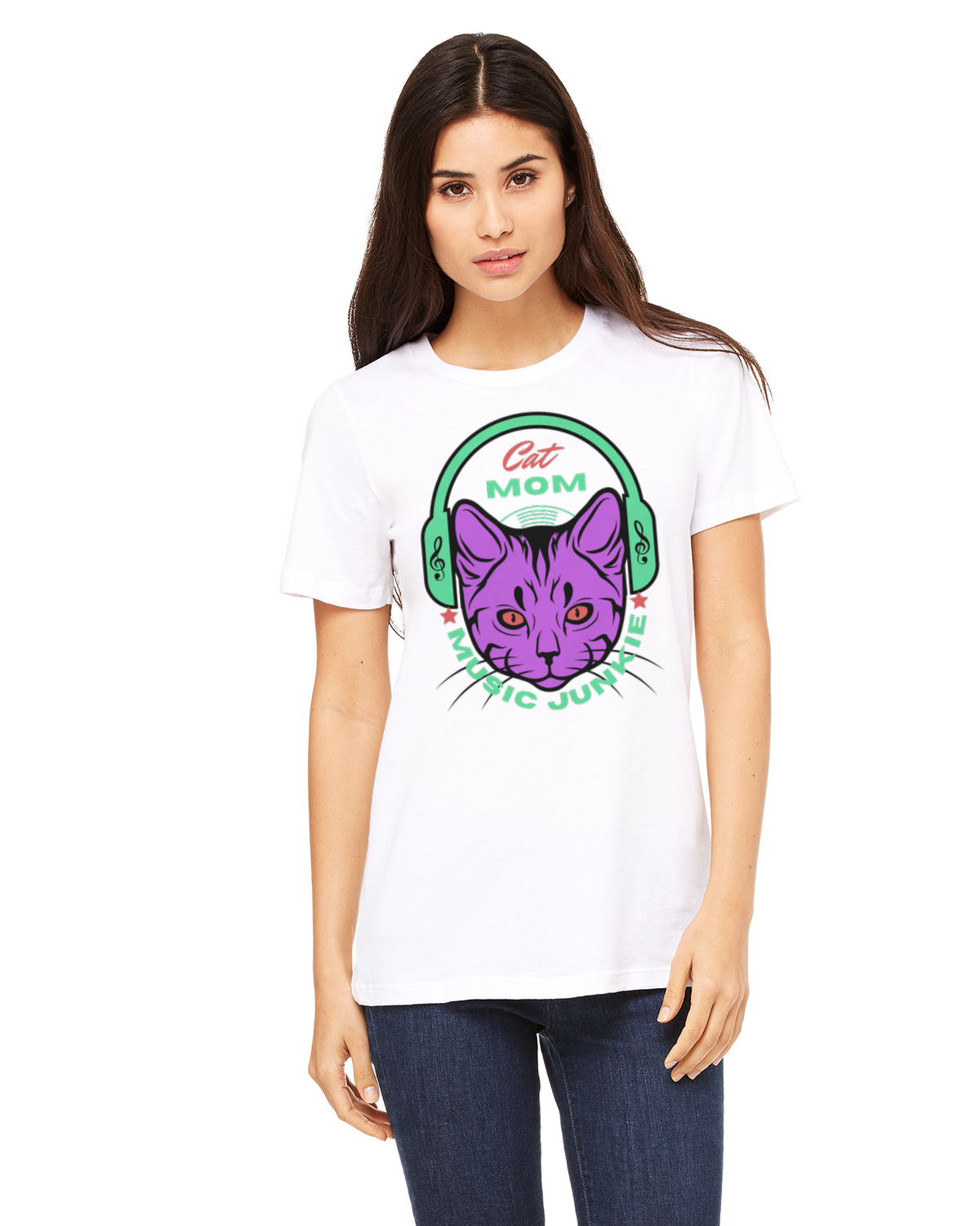 CAT MOM MUSIC JUNKIE T-Shirt