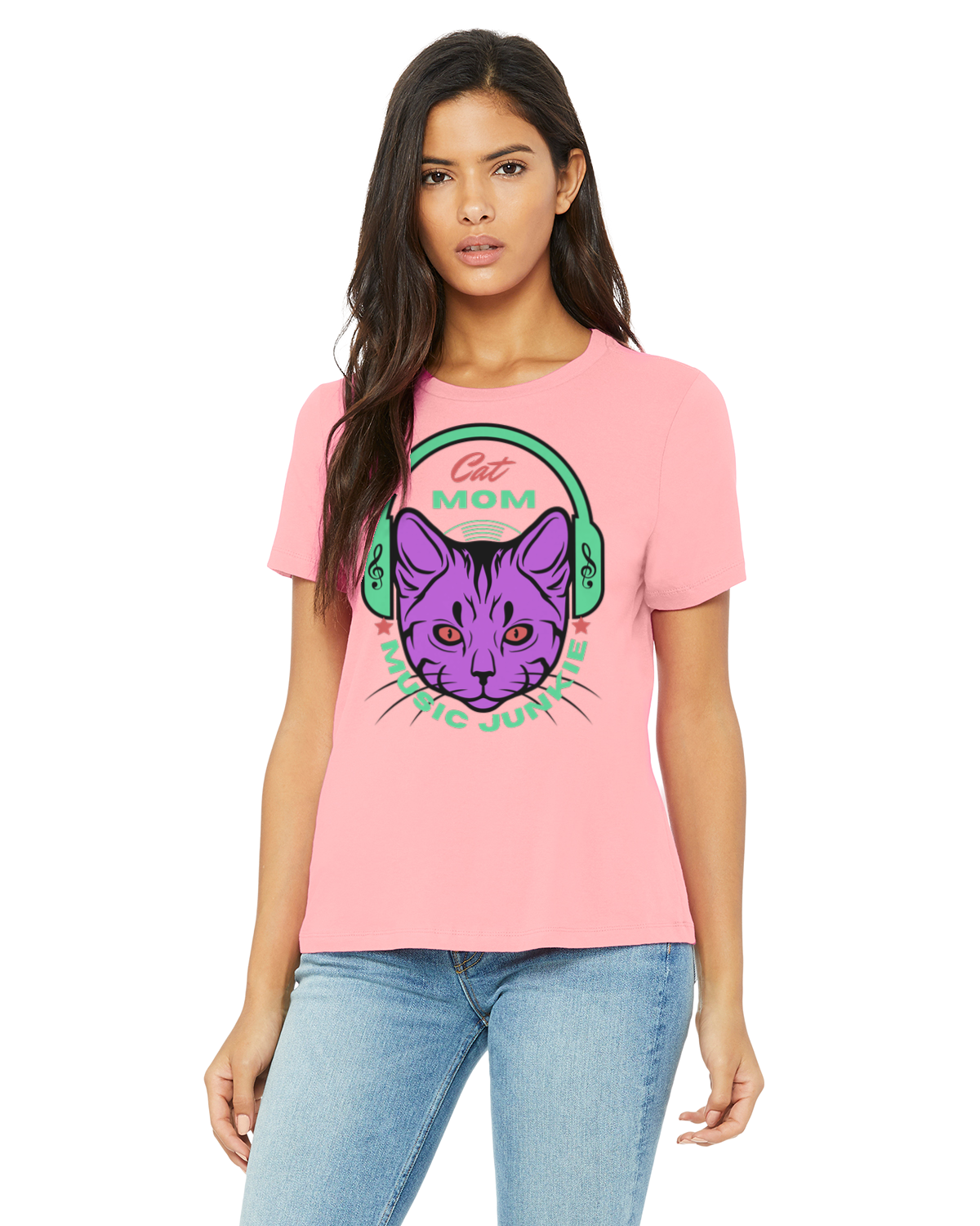 CAT MOM MUSIC JUNKIE T-Shirt