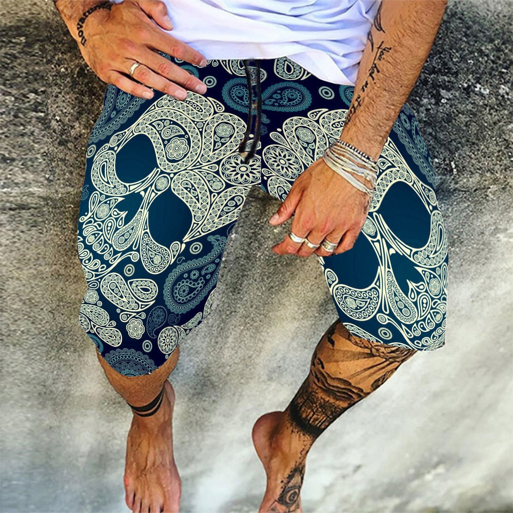 Men's Skull Board Shorts