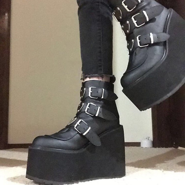 Gothic Street Knee High Platform